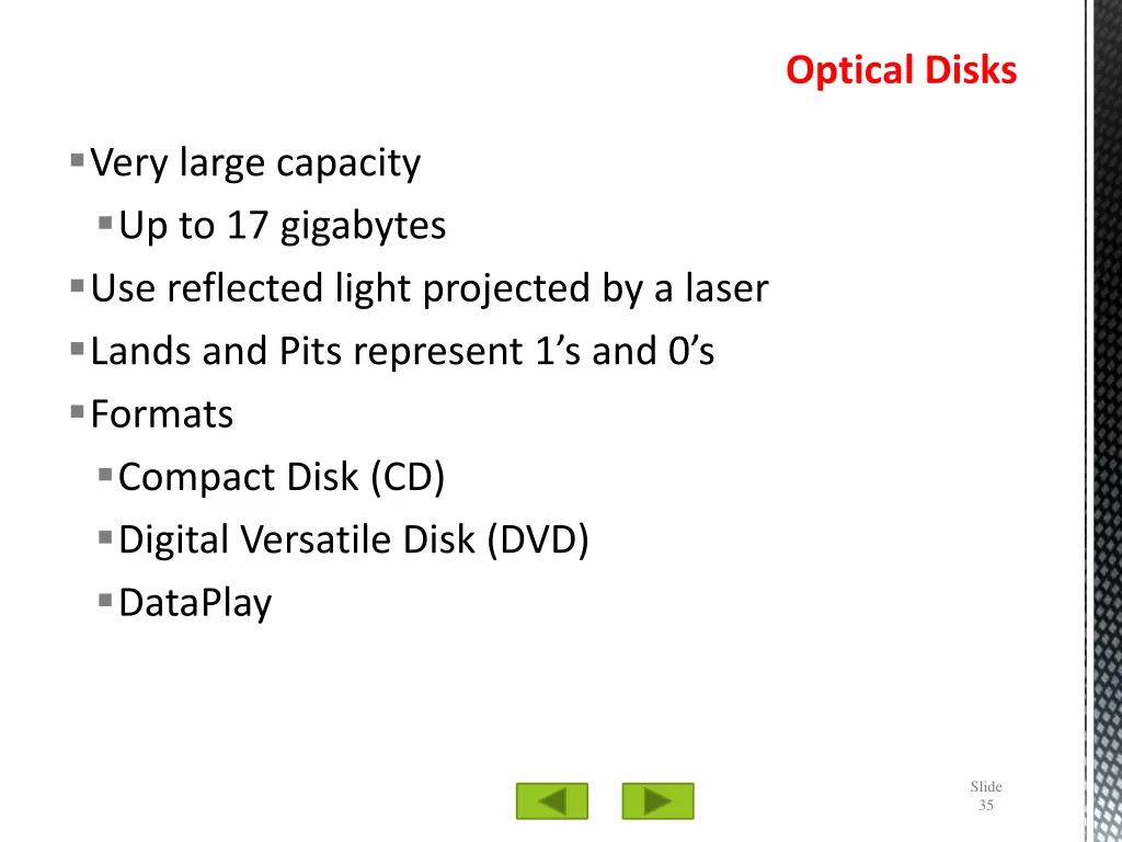 optical disks