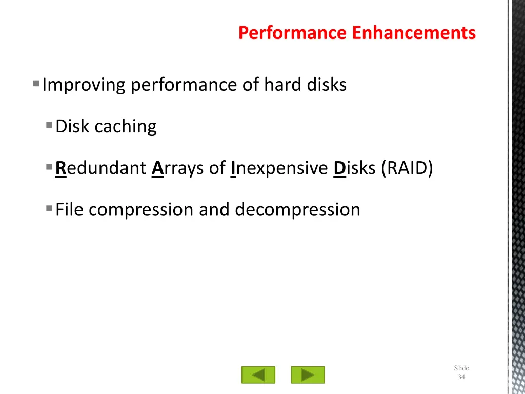 performance enhancements