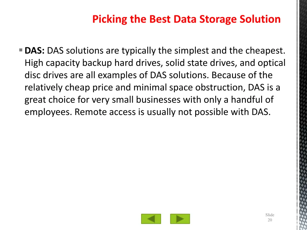 picking the best data storage solution