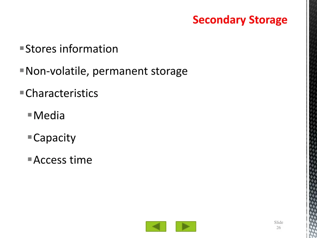 secondary storage 1