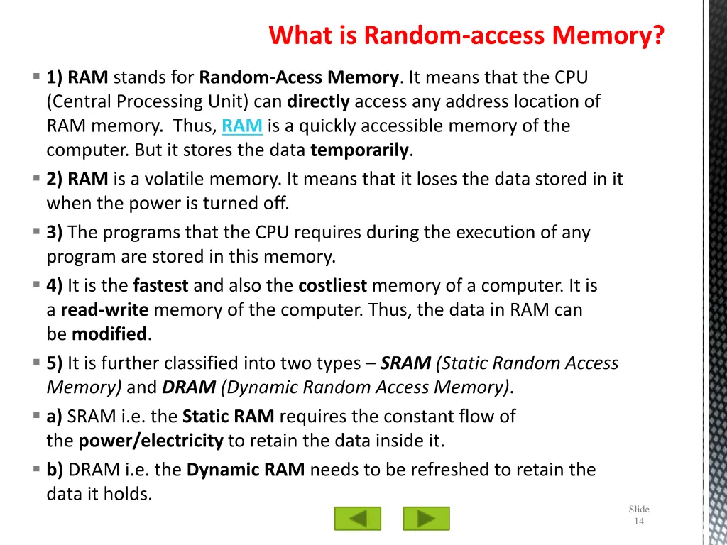 what is random access memory