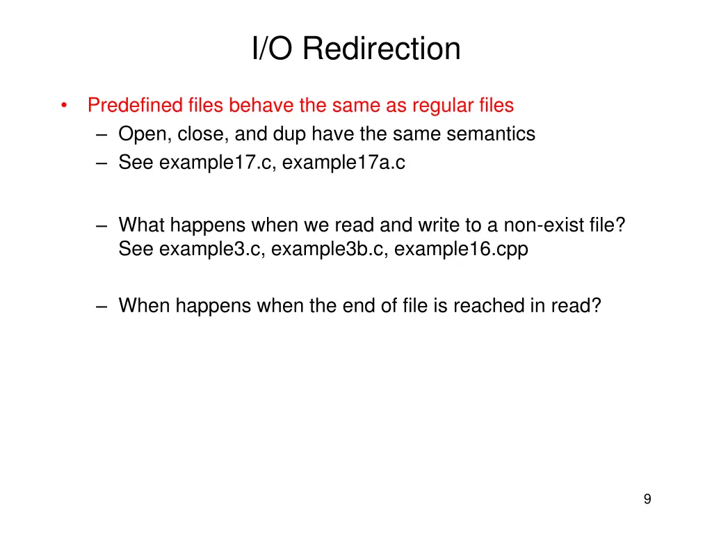 i o redirection 1