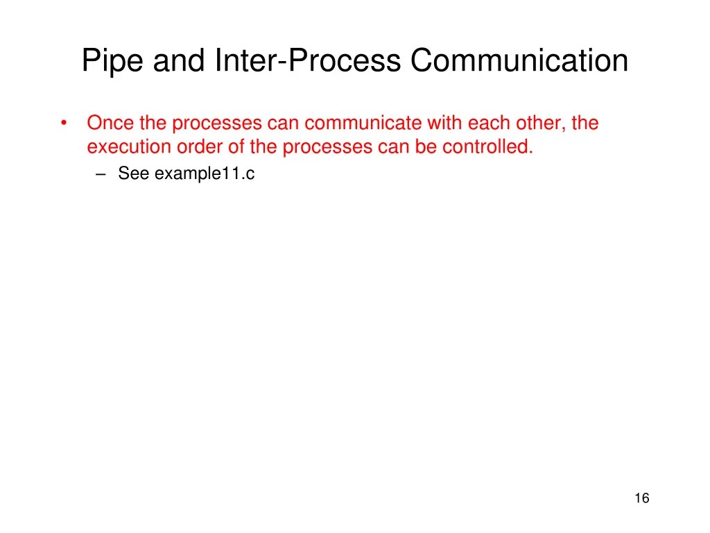 pipe and inter process communication