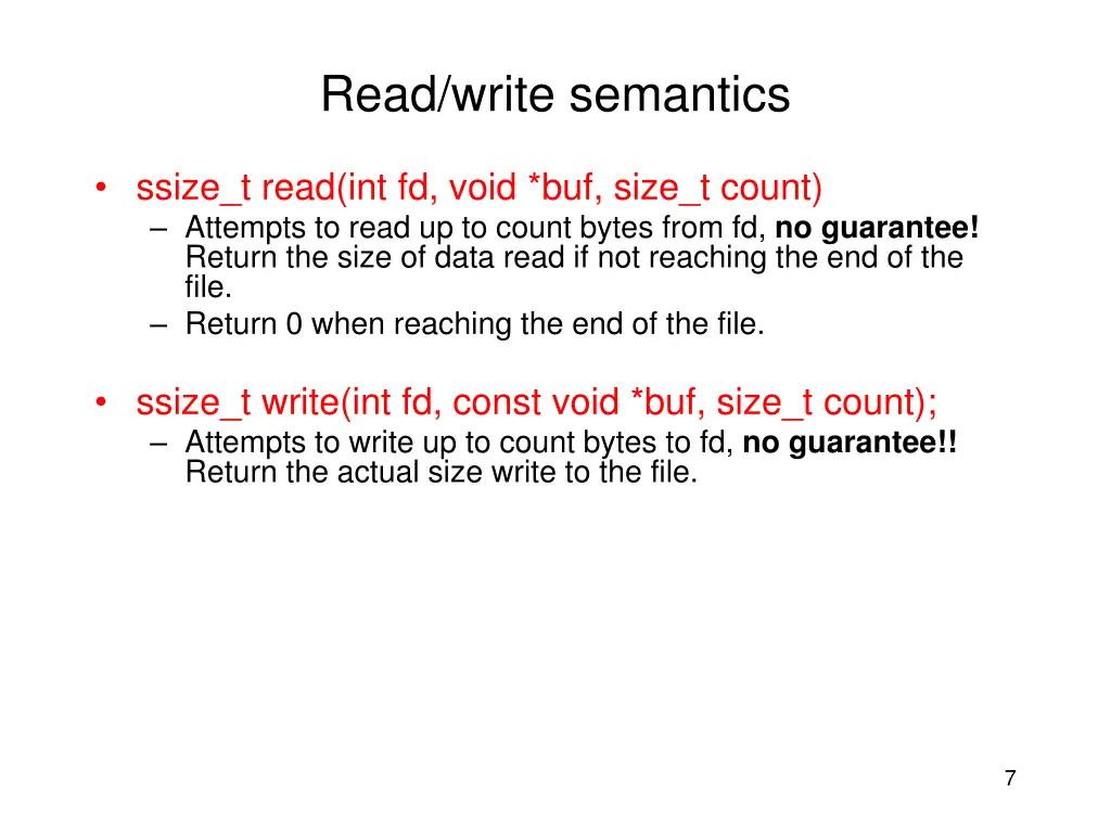 read write semantics