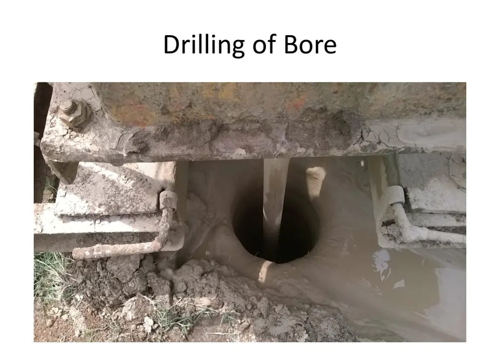 drilling of bore