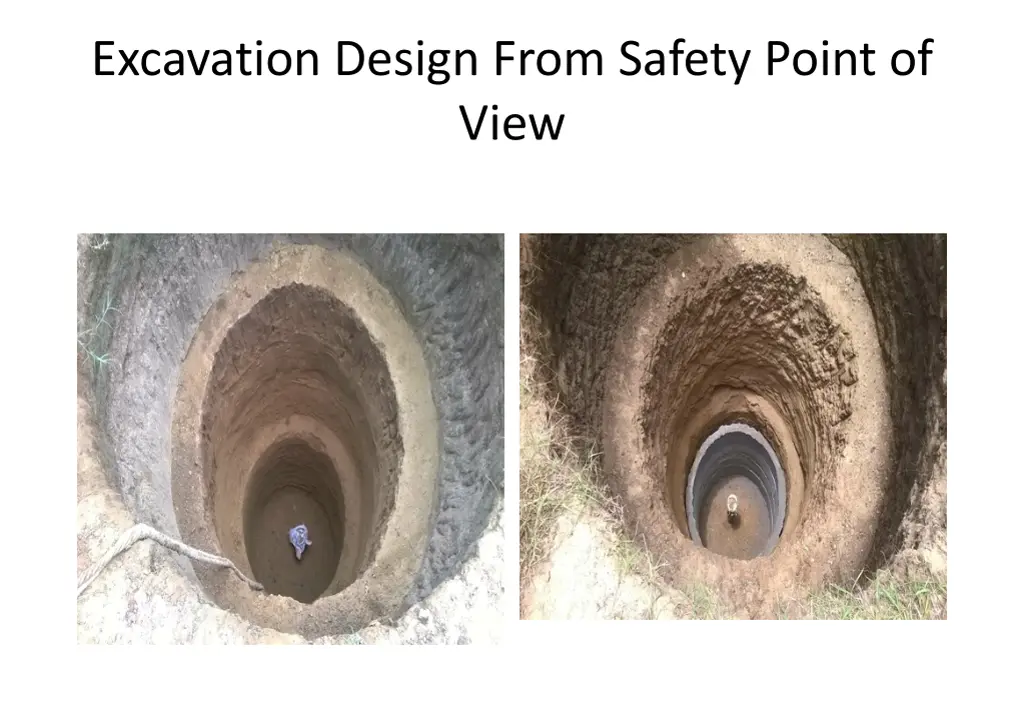 excavation design from safety point of view