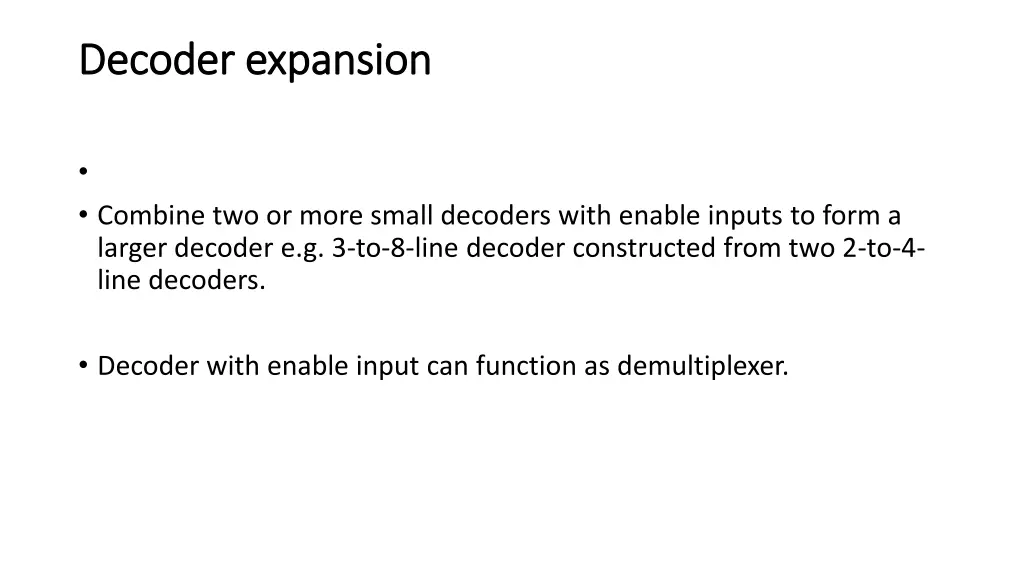 decoder expansion decoder expansion