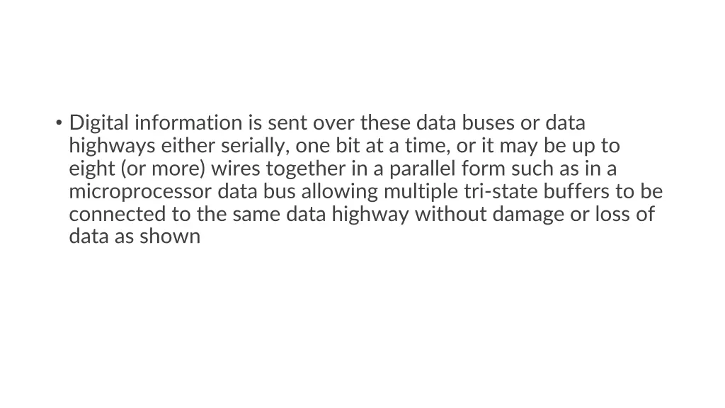digital information is sent over these data buses
