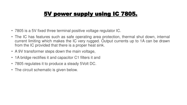 5v power supply using 5v power supply using ic
