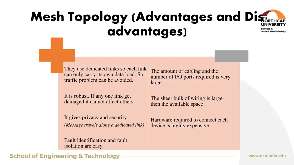 mesh topology advantages and dis advantages