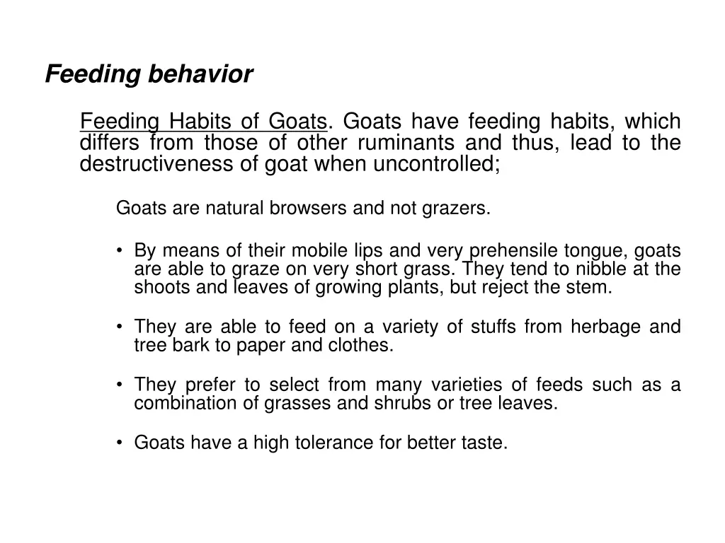 feeding behavior
