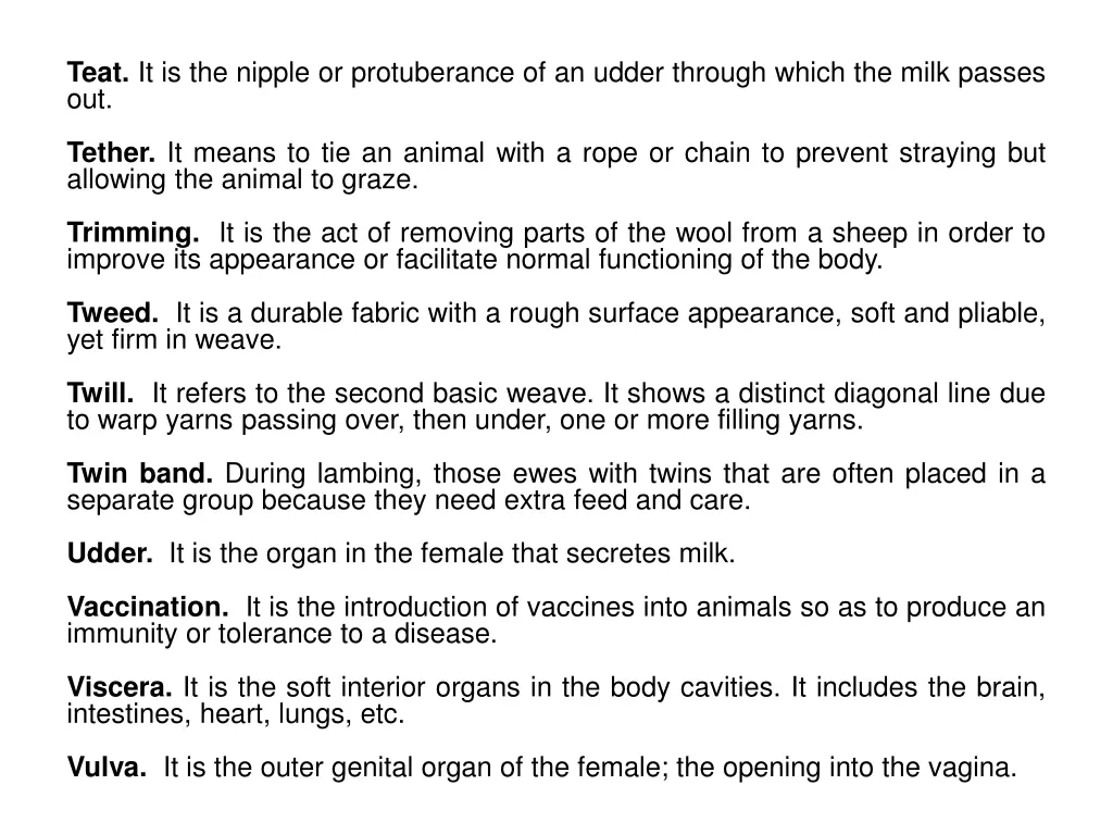 teat it is the nipple or protuberance of an udder