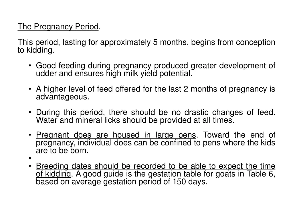 the pregnancy period