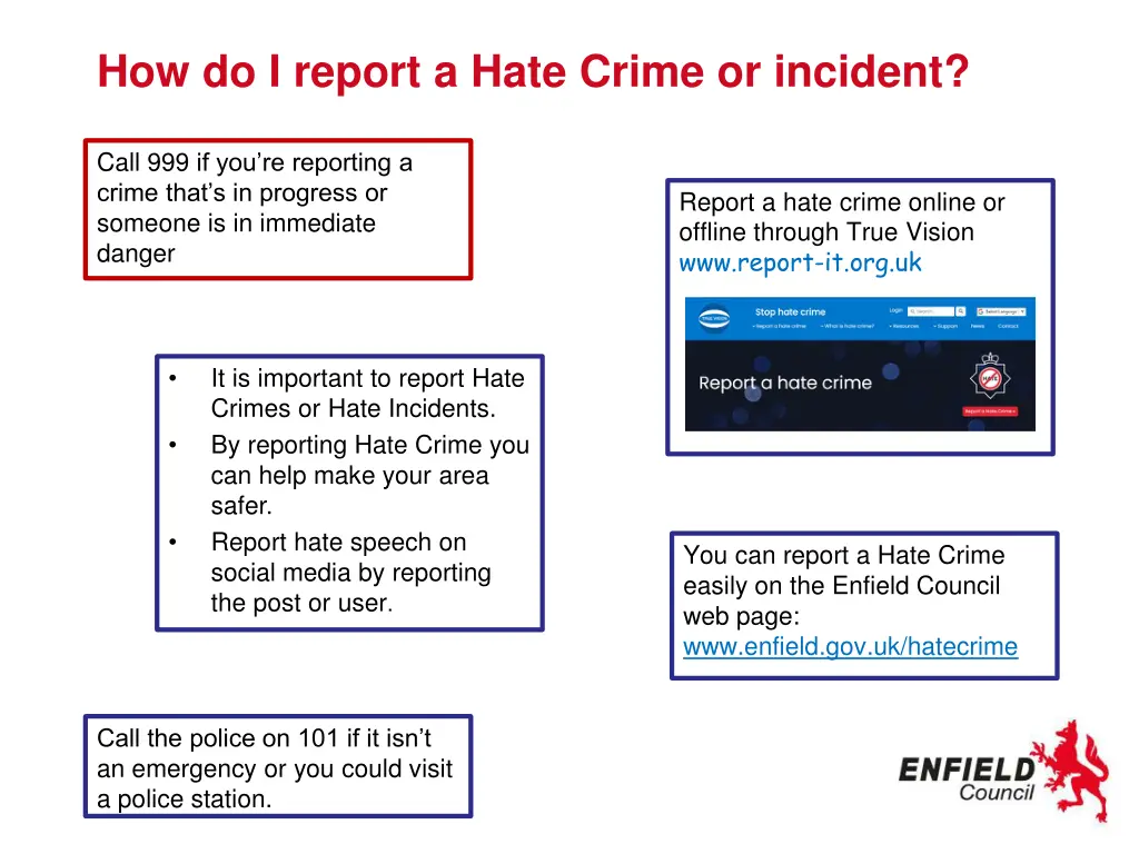 how do i report a hate crime or incident