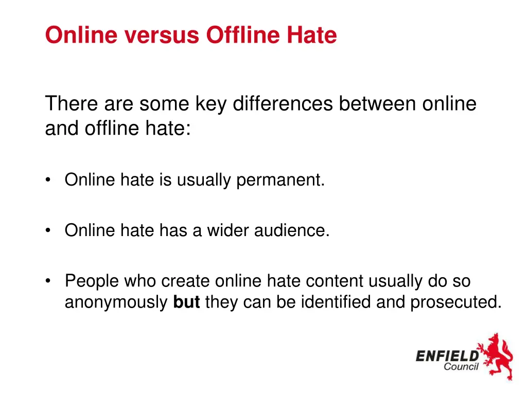 online versus offline hate