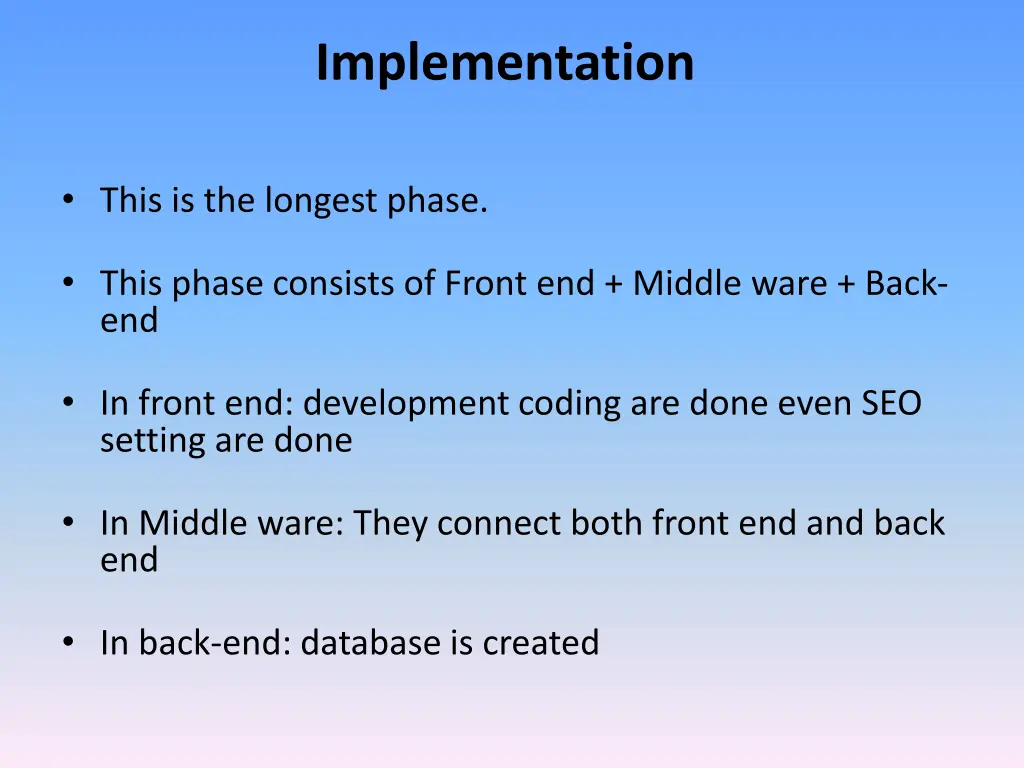 implementation