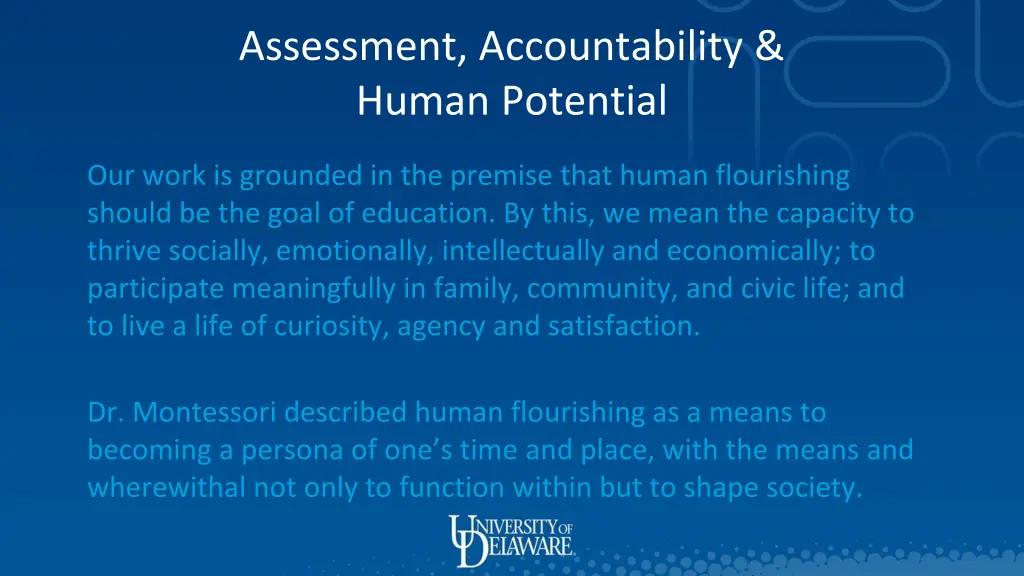 assessment accountability human potential