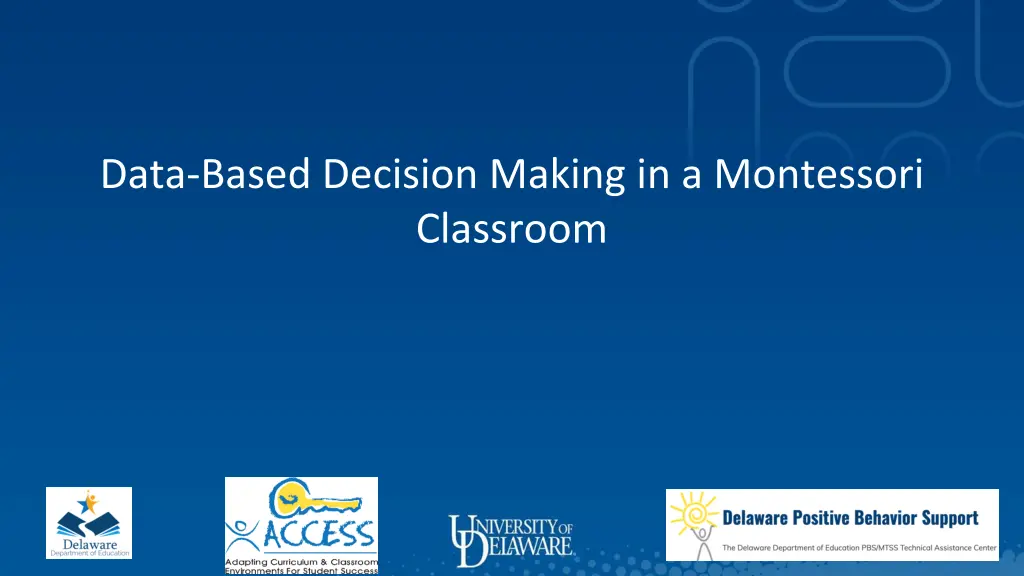 data based decision making in a montessori