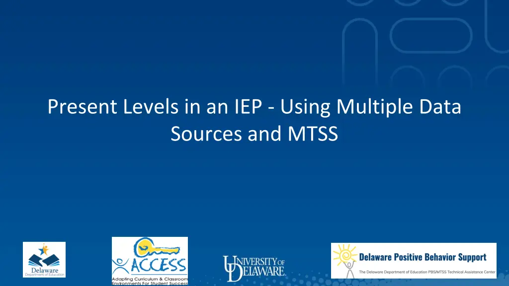 present levels in an iep using multiple data