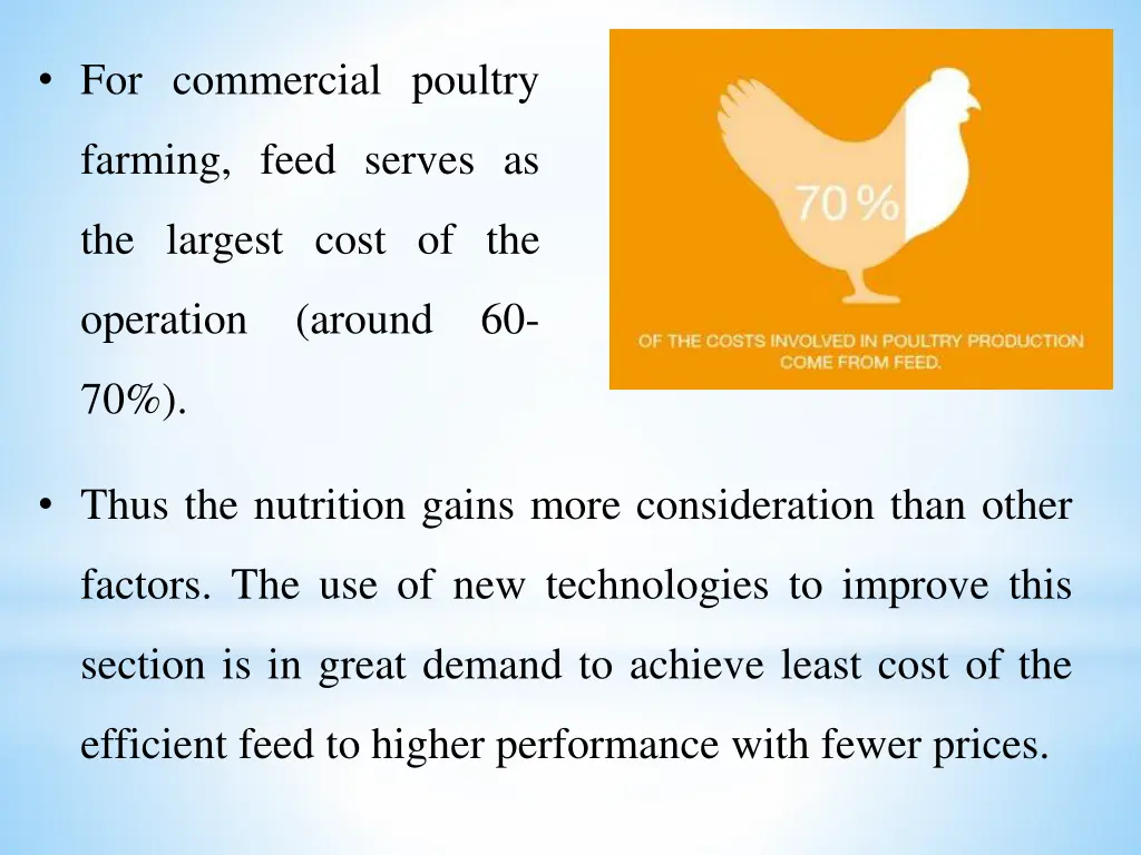 for commercial poultry