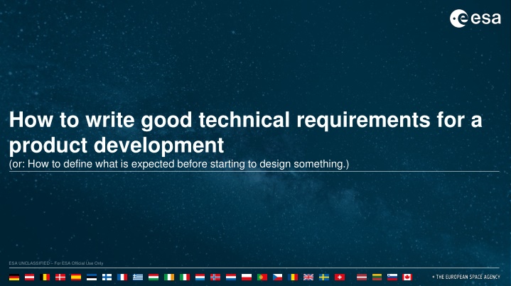 how to write good technical requirements