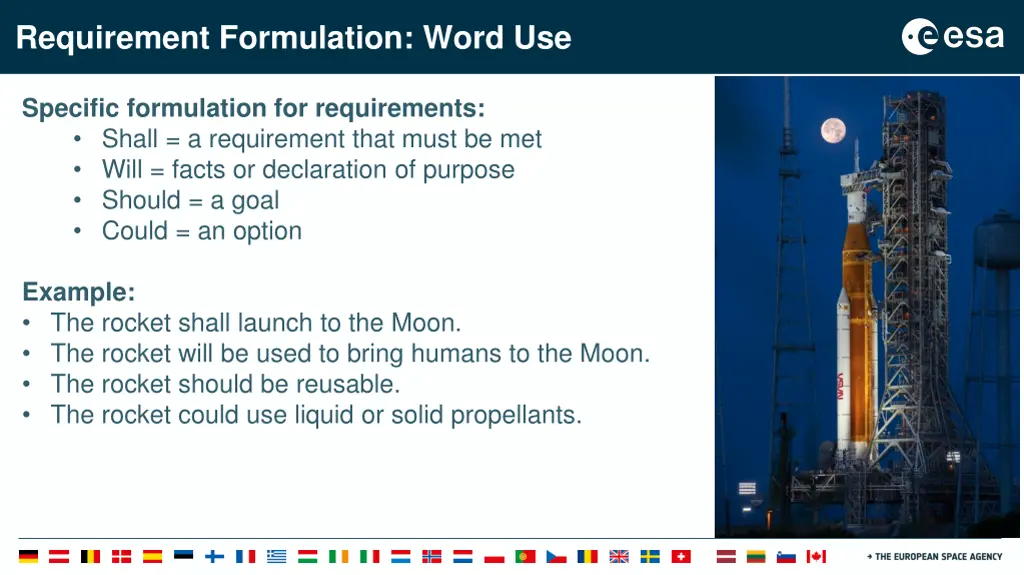 requirement formulation word use