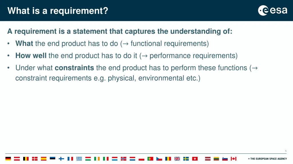 what is a requirement