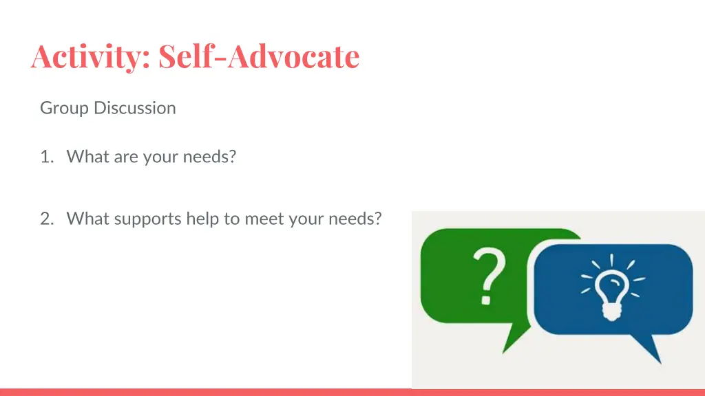 activity self advocate