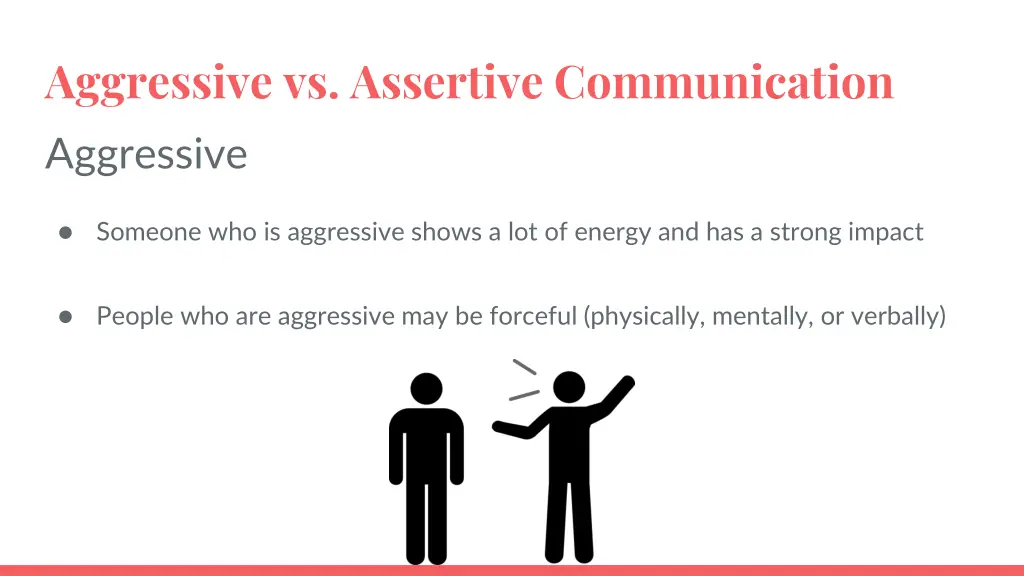 aggressive vs assertive communication aggressive