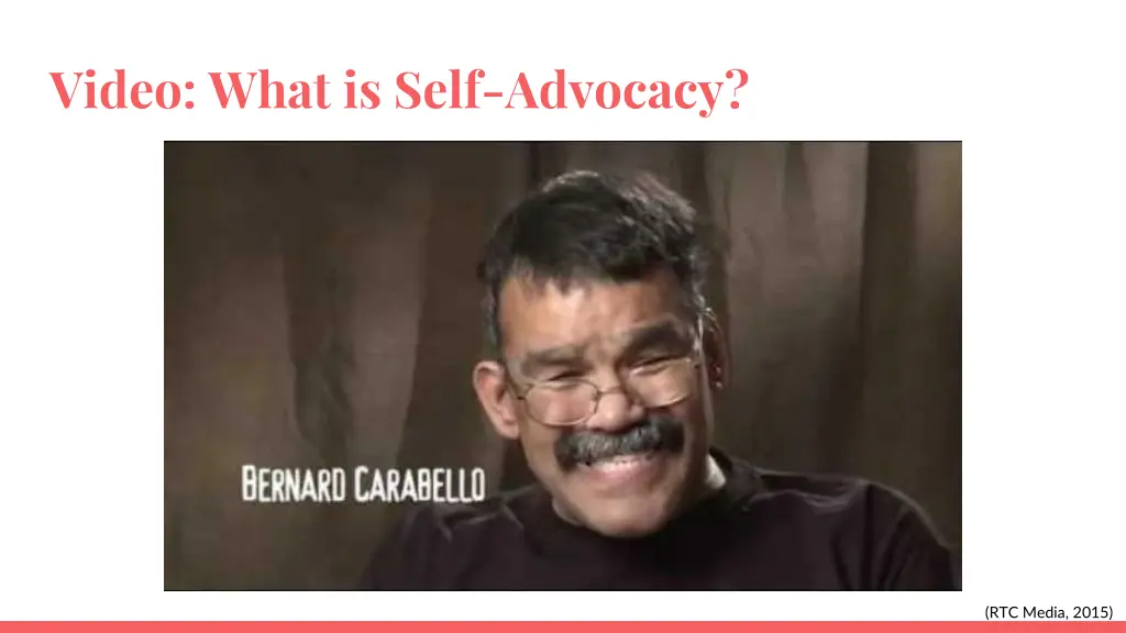 video what is self advocacy