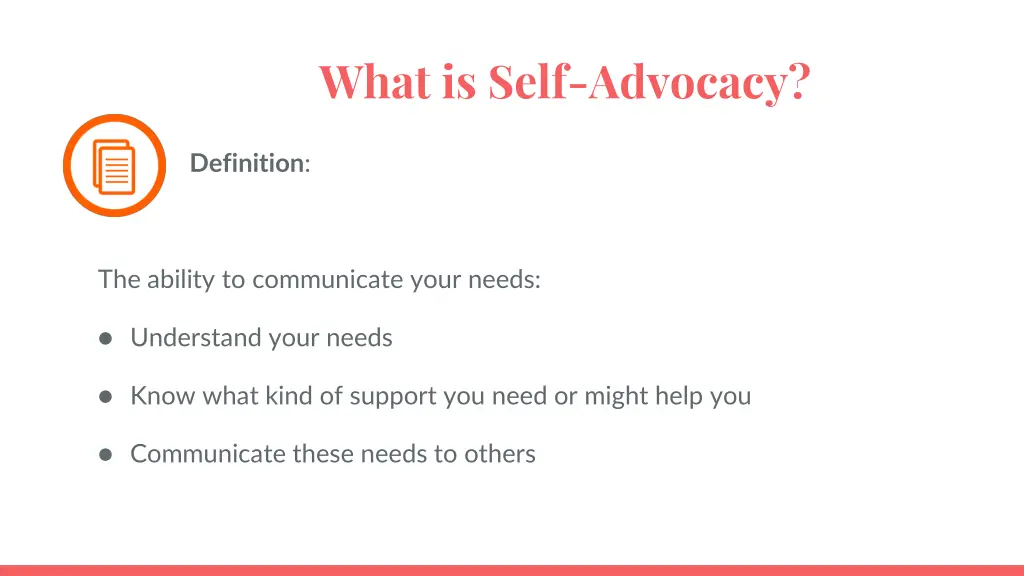 what is self advocacy 1