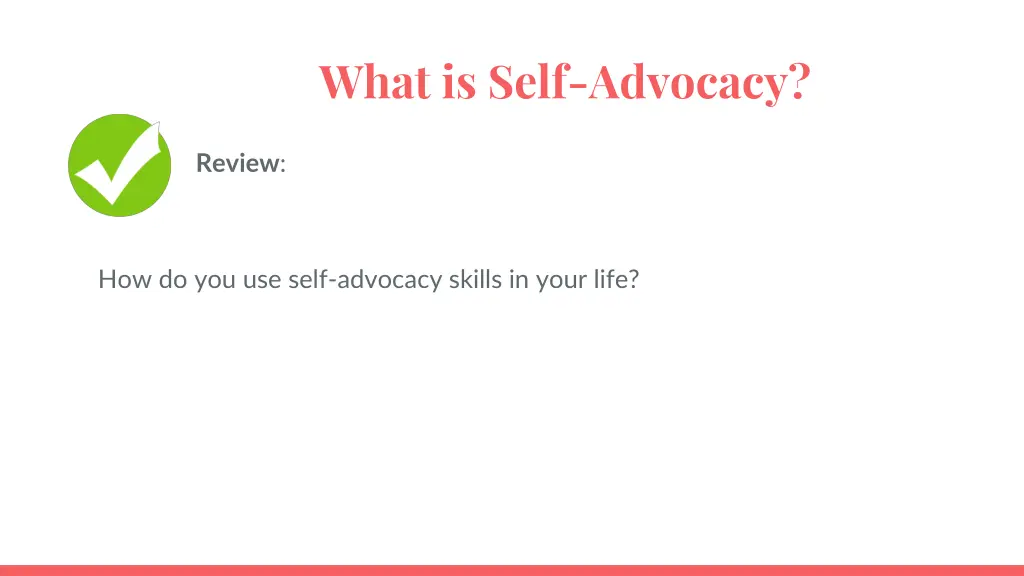 what is self advocacy 2