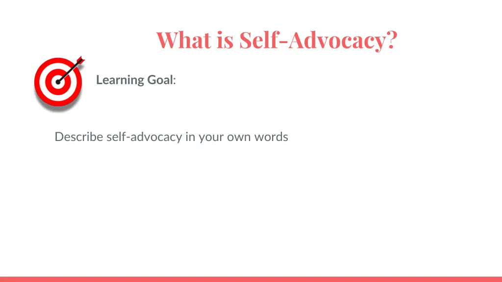 what is self advocacy