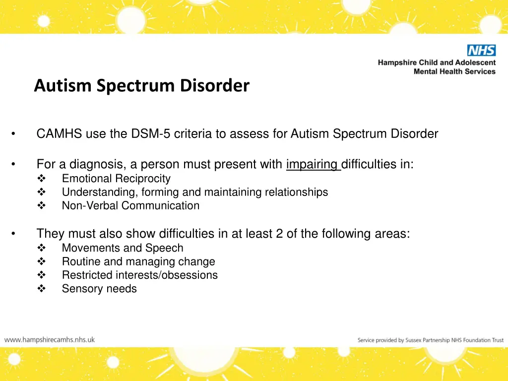 autism spectrum disorder