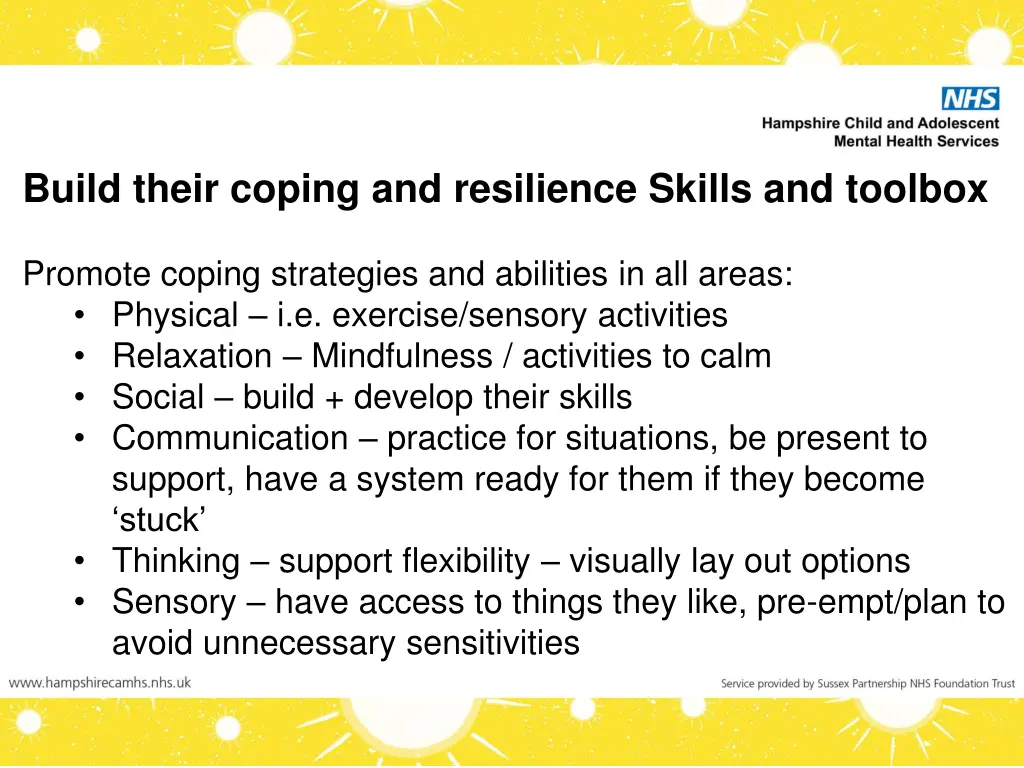 build their coping and resilience skills