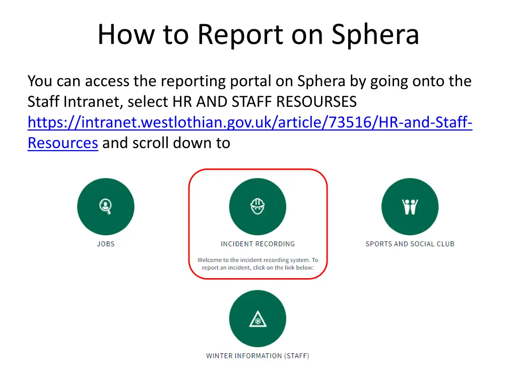 how to report on sphera