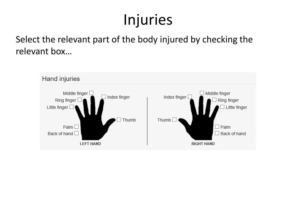 injuries