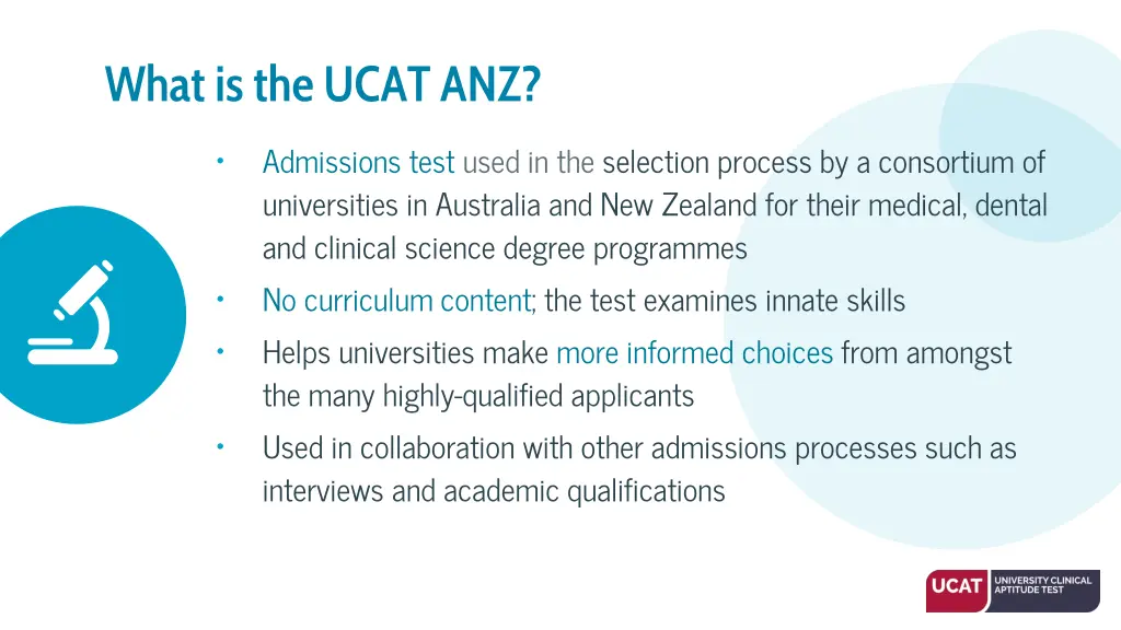 what is the ucat anz universities in australia