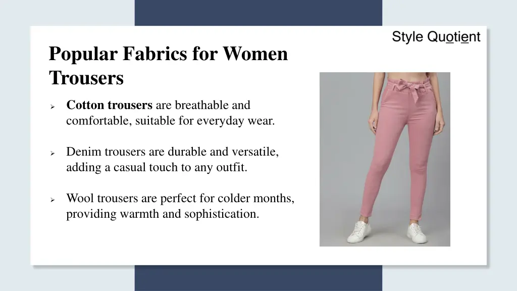 popular fabrics for women trousers