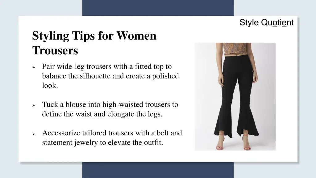 styling tips for women trousers