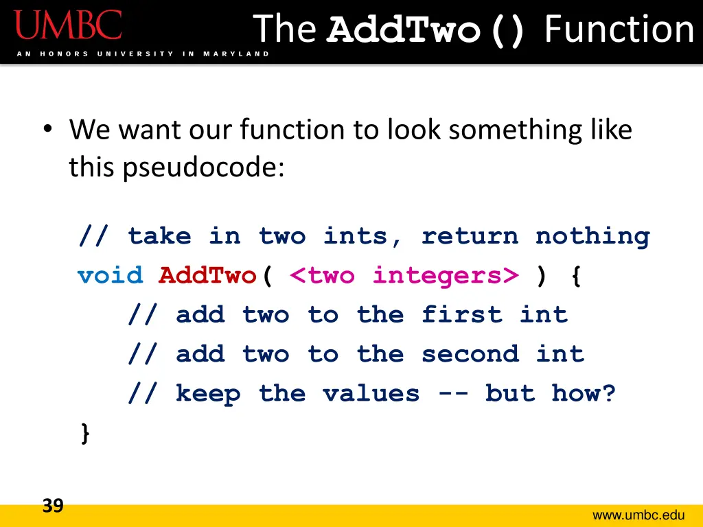 the addtwo function 1