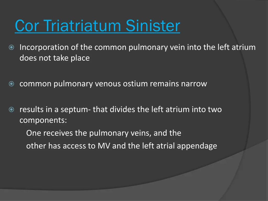 cor triatriatum sinister