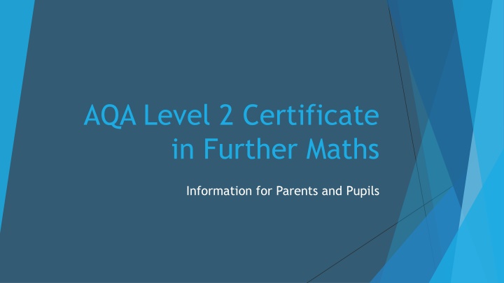 aqa level 2 certificate in further maths