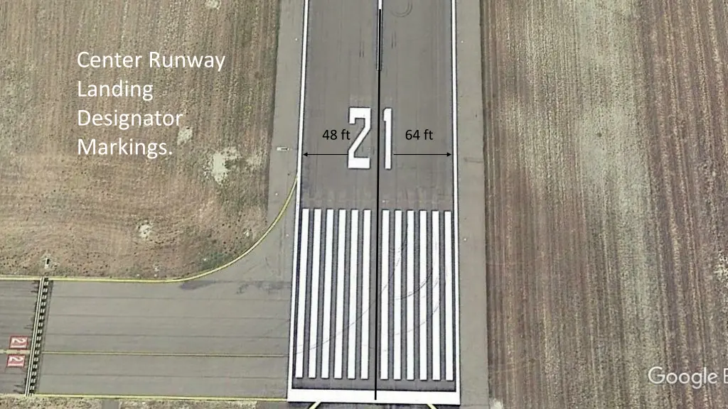 center runway landing designator markings