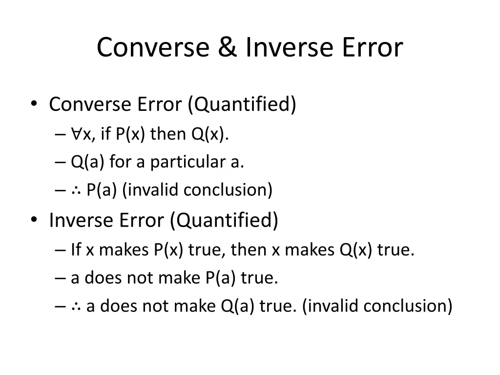 converse inverse error