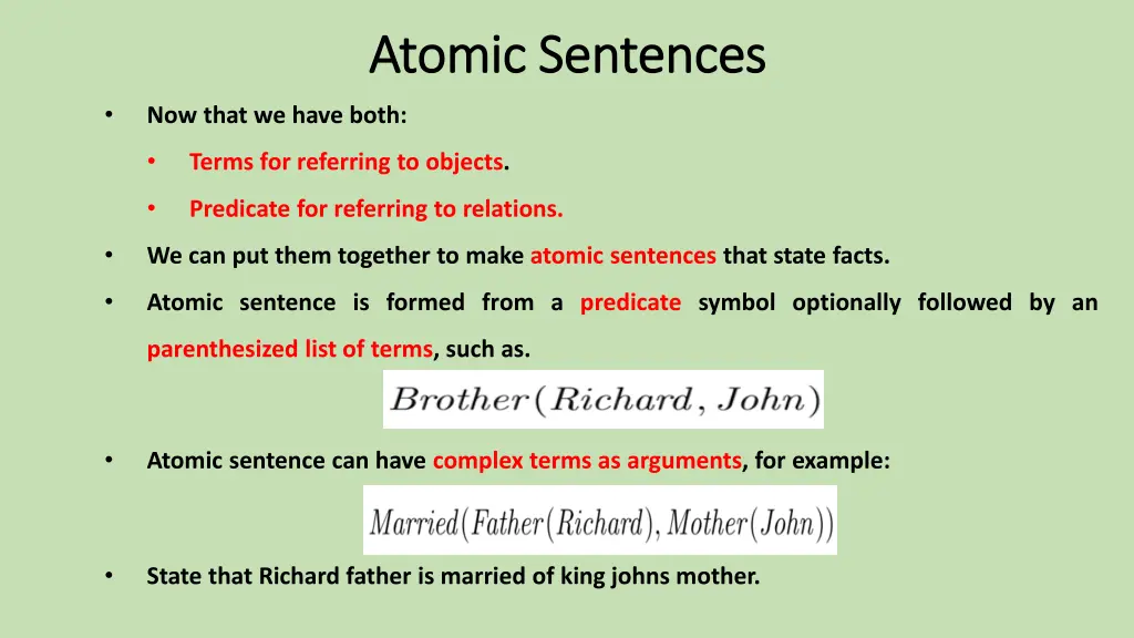 atomic sentences atomic sentences