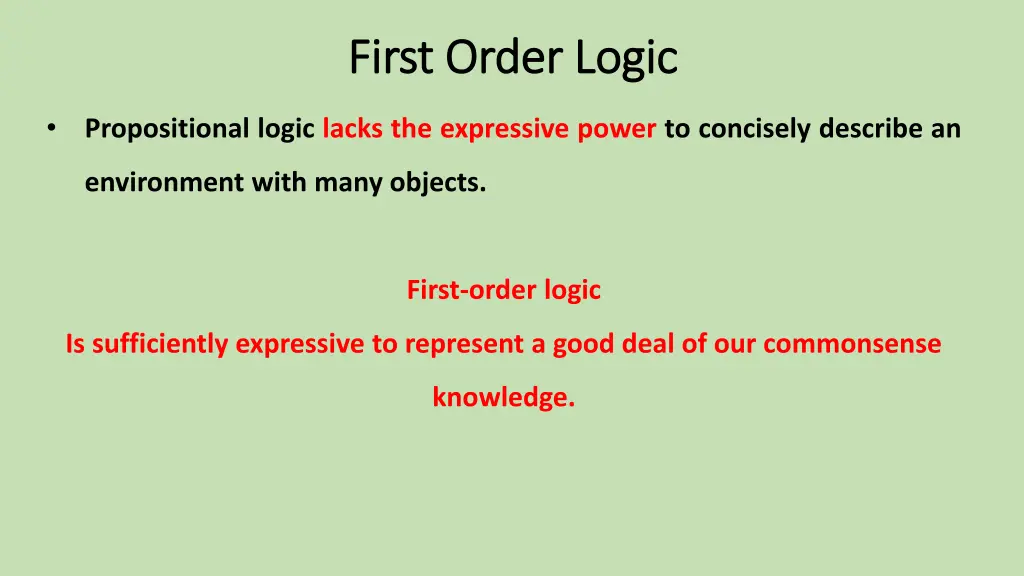 first order logic first order logic 1