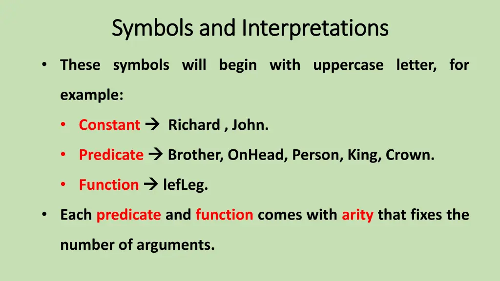 symbols and interpretations symbols 1