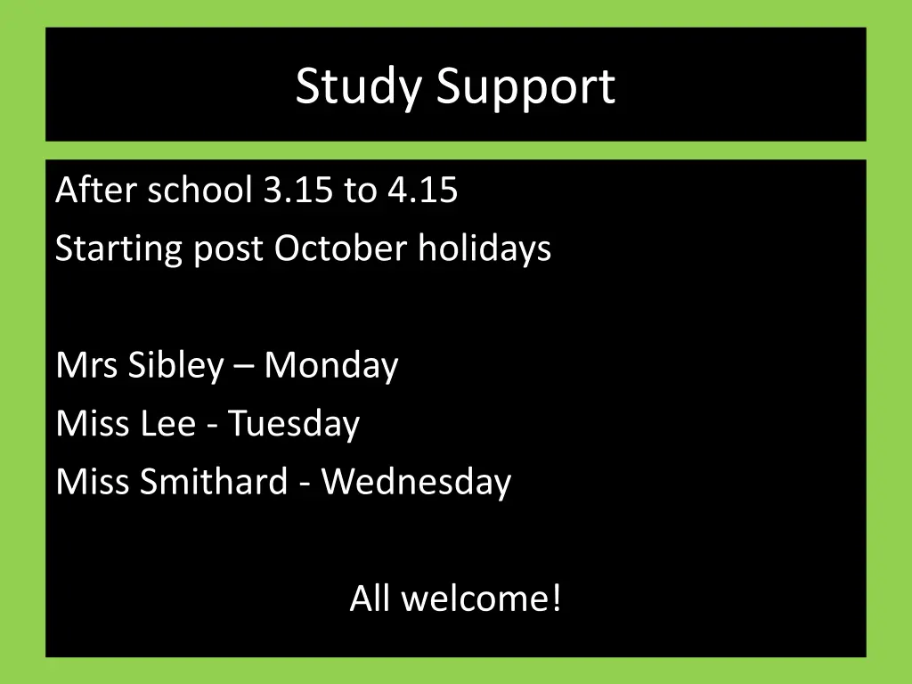 study support