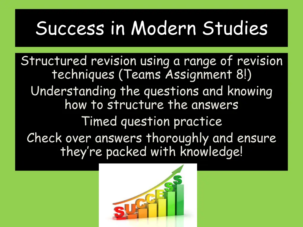 success in modern studies